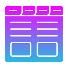 Tabs Glyph Gradient Icon
