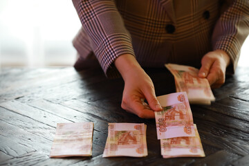 Obraz premium Banknotes with inscription 