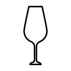 wine glasses icon, wine glassware vector logo illustration for graphic and web design
