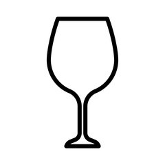 wine glasses icon, wine glassware vector logo illustration for graphic and web design