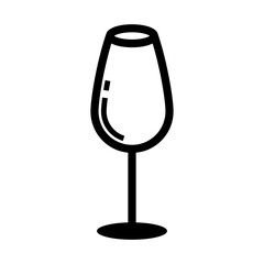 wine glasses icon, wine glassware vector logo illustration for graphic and web design