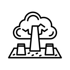 Deforestation Icon Design