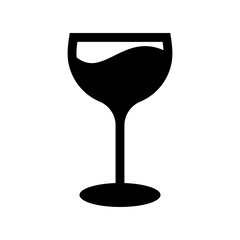 wine glasses icon, wine glassware vector logo illustration for graphic and web design