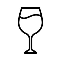 wine glasses icon, wine glassware vector logo illustration for graphic and web design
