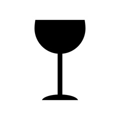 wine glasses icon, wine glassware vector logo illustration for graphic and web design