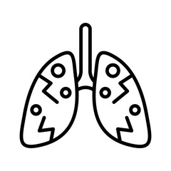 Lungs Infection Icon Design