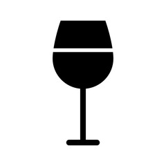 wine glasses icon, wine glassware vector logo illustration for graphic and web design