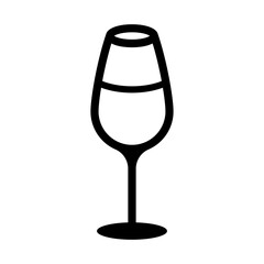 wine glasses icon, wine glassware vector logo illustration for graphic and web design