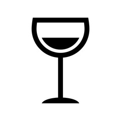 wine glasses icon, wine glassware vector logo illustration for graphic and web design