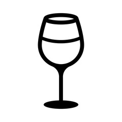 wine glasses icon, wine glassware vector logo illustration for graphic and web design