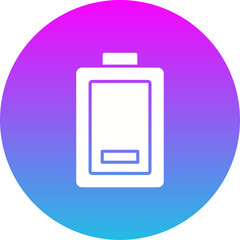 Battery Low Gradient Circle Glyph Inverted Icon