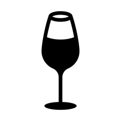 wine glasses icon, wine glassware vector logo illustration for graphic and web design