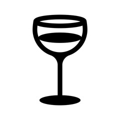 wine glasses icon, wine glassware vector logo illustration for graphic and web design