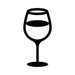wine glasses icon, wine glassware vector logo illustration for graphic and web design