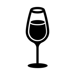 wine glasses icon, wine glassware vector logo illustration for graphic and web design