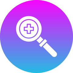 Obraz premium Zoom In Gradient Circle Glyph Inverted Icon