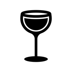 wine glasses icon, wine glassware vector logo illustration for graphic and web design