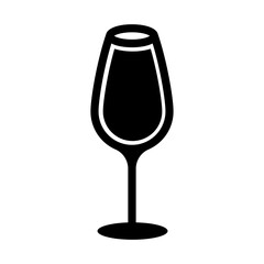 wine glasses icon, wine glassware vector logo illustration for graphic and web design