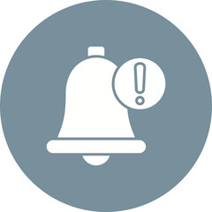 Obraz premium Notification Multicolor Circle Glyph Inverted Icon