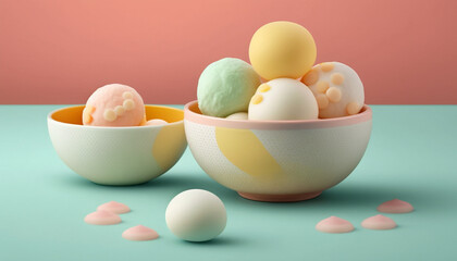 Tang Yuan sweet dumplings balls a traditional cuisine