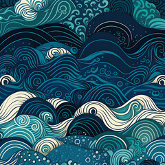 Oceanic background with weaves