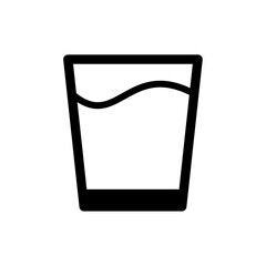 water glass icon, water glass vector logo illustration for graphic and web design