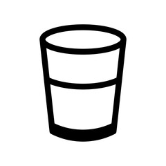 water glass icon, water glass vector logo illustration for graphic and web design