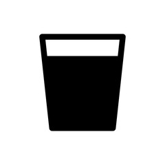 water glass icon, water glass vector logo illustration for graphic and web design
