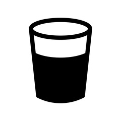 water glass icon, water glass vector logo illustration for graphic and web design