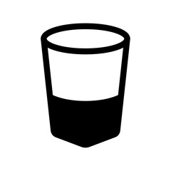 water glass icon, water glass vector logo illustration for graphic and web design