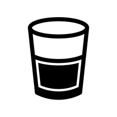 water glass icon, water glass vector logo illustration for graphic and web design