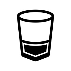water glass icon, water glass vector logo illustration for graphic and web design