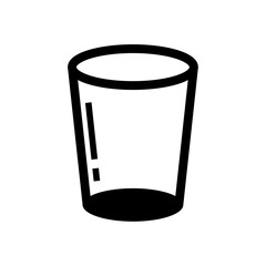 water glass icon, water glass vector logo illustration for graphic and web design