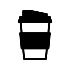 Disposable paper cup vector icon