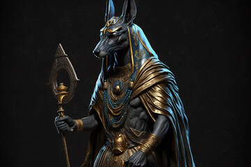AI GENERATED EGYPTIAN GODS ARTWORK - Anubis Inspired, DND Style Characters 