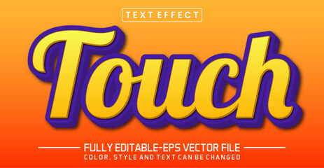 Touch text editable style effect