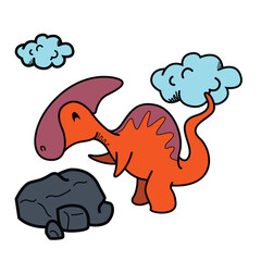 Vector cute dinosaurs in bright colors for printing on textiles and posters, books. suitable for boys and girls.