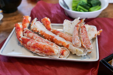 crab on a plate