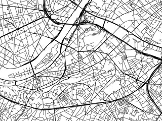 Obraz premium Road map of the city of Issy-les-Moulineaux in France on a transparent background.