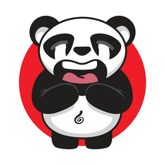 Vector Cartoon Cute Panda. Illustration Animal Concep