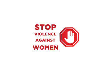 Stop violence against women illustration