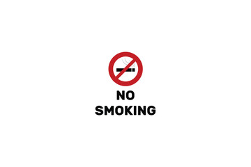 No smoking sign on white background illustration