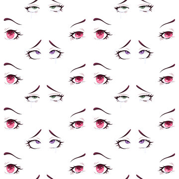 amorous look, valentine's day, Anime eyes, anime girl eyes, anime