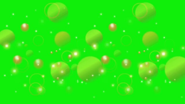 Star twinkling footage, round blur, green screen background, with beautiful motion, suitable for advertising, editing, content, cinematic, film, intro, outro, slide, etc.