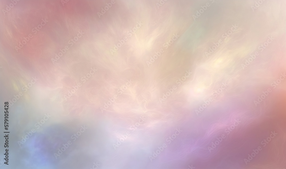 Poster a painting of a sky with clouds and a plane in the sky with a plane in the sky with a plane in the s