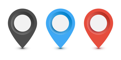 Location marker vector flat icons.