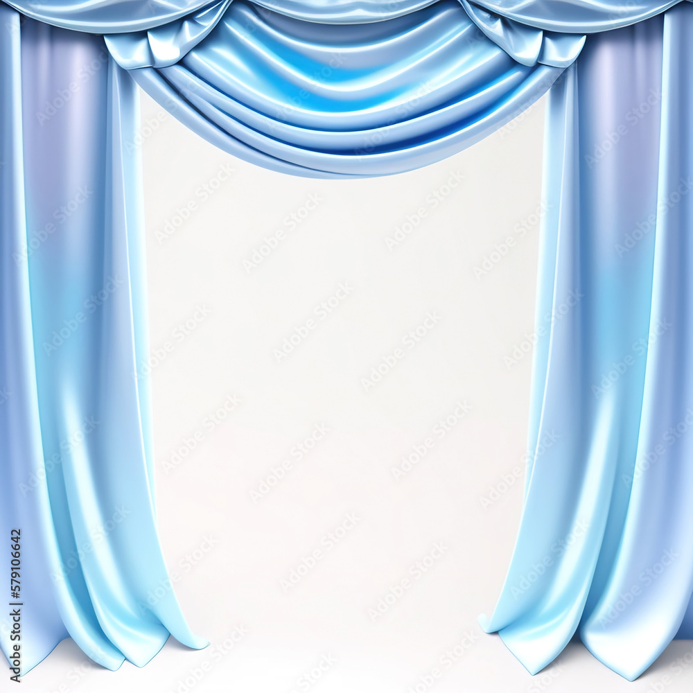 Wall mural generative ai: curtains luxury scene performance or background for web