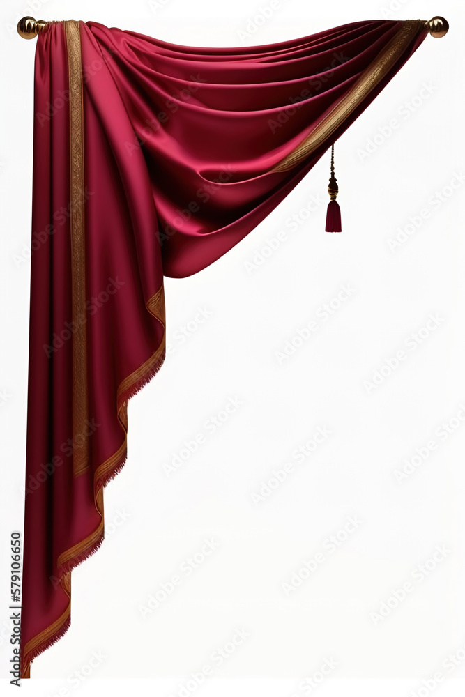 Wall mural generative ai: curtains luxury scene performance or background for web