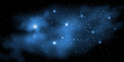 Fototapeta na wymiar Space with stars in the dark sky galaxy.