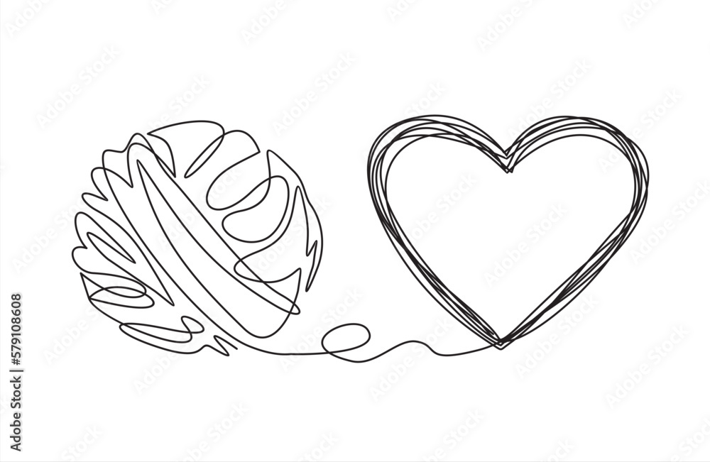 Poster chaos and heart abstract minimalist concept vector illustration. metaphor of disorganized difficult 